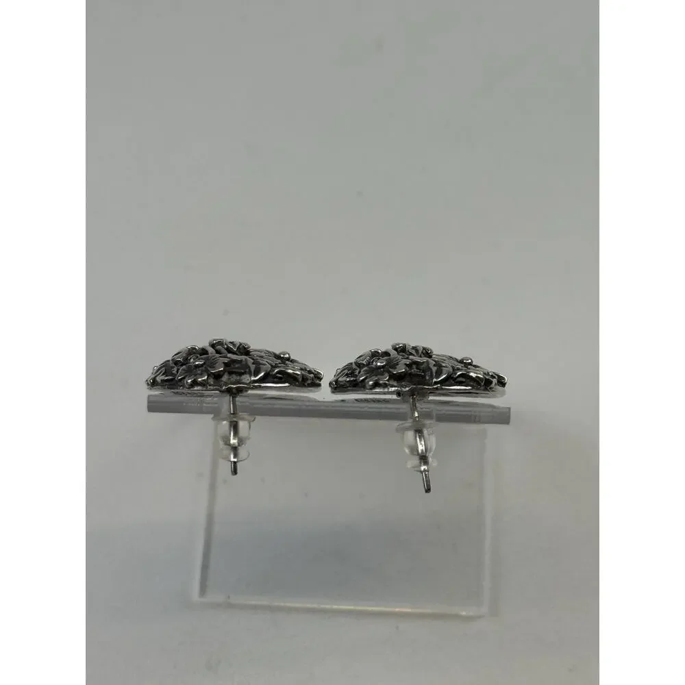 TH-90 Mexico Sterling Silver Pierced Earrings 1.25